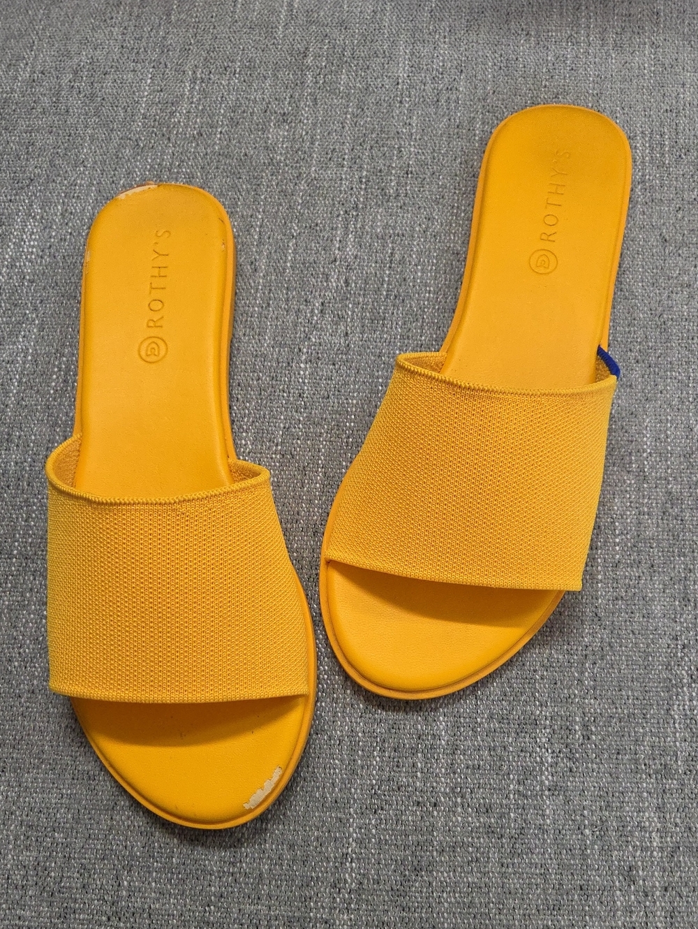 Rothy's The Slide Women's Yellow Knit Sandals Size 9